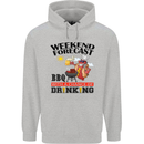 BBQ Weekend Forecast BBQing Alcohol Beer Mens 80% Cotton Hoodie Sports Grey