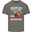 BBQ Weekend Forecast BBQing Alcohol Beer Mens Cotton T-Shirt Tee Top Charcoal
