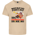 BBQ Weekend Forecast BBQing Alcohol Beer Mens Cotton T-Shirt Tee Top Sand