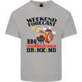 BBQ Weekend Forecast BBQing Alcohol Beer Mens Cotton T-Shirt Tee Top Sports Grey