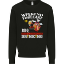 BBQ Weekend Forecast BBQing Alcohol Beer Mens Sweatshirt Jumper Black