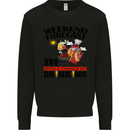 BBQ Weekend Forecast BBQing Alcohol Beer Mens Sweatshirt Jumper Black