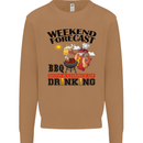 BBQ Weekend Forecast BBQing Alcohol Beer Mens Sweatshirt Jumper Caramel Latte