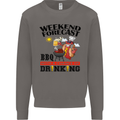 BBQ Weekend Forecast BBQing Alcohol Beer Mens Sweatshirt Jumper Charcoal