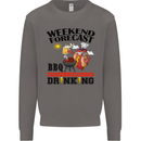 BBQ Weekend Forecast BBQing Alcohol Beer Mens Sweatshirt Jumper Charcoal