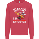 BBQ Weekend Forecast BBQing Alcohol Beer Mens Sweatshirt Jumper Heliconia