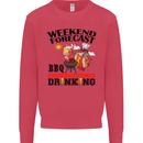 BBQ Weekend Forecast BBQing Alcohol Beer Mens Sweatshirt Jumper Heliconia