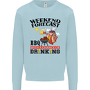 BBQ Weekend Forecast BBQing Alcohol Beer Mens Sweatshirt Jumper Light Blue