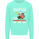 BBQ Weekend Forecast BBQing Alcohol Beer Mens Sweatshirt Jumper Peppermint