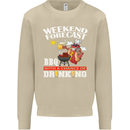BBQ Weekend Forecast BBQing Alcohol Beer Mens Sweatshirt Jumper Sand
