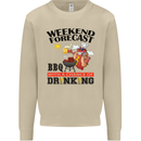 BBQ Weekend Forecast BBQing Alcohol Beer Mens Sweatshirt Jumper Sand