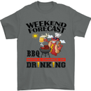 BBQ Weekend Forecast BBQing Alcohol Beer Mens T-Shirt Cotton Gildan Charcoal