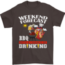 BBQ Weekend Forecast BBQing Alcohol Beer Mens T-Shirt Cotton Gildan Dark Chocolate