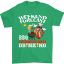 BBQ Weekend Forecast BBQing Alcohol Beer Mens T-Shirt Cotton Gildan Irish Green
