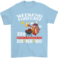 BBQ Weekend Forecast BBQing Alcohol Beer Mens T-Shirt Cotton Gildan Light Blue