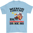 BBQ Weekend Forecast BBQing Alcohol Beer Mens T-Shirt Cotton Gildan Light Blue