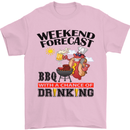 BBQ Weekend Forecast BBQing Alcohol Beer Mens T-Shirt Cotton Gildan Light Pink