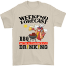 BBQ Weekend Forecast BBQing Alcohol Beer Mens T-Shirt Cotton Gildan Sand