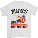 BBQ Weekend Forecast BBQing Alcohol Beer Mens T-Shirt Cotton Gildan White