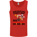 BBQ Weekend Forecast BBQing Alcohol Beer Mens Vest Tank Top Red