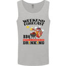 BBQ Weekend Forecast BBQing Alcohol Beer Mens Vest Tank Top Sports Grey