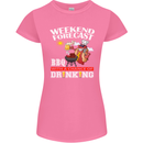 BBQ Weekend Forecast BBQing Alcohol Beer Womens Petite Cut T-Shirt Azalea