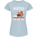 BBQ Weekend Forecast BBQing Alcohol Beer Womens Petite Cut T-Shirt Light Blue