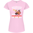 BBQ Weekend Forecast BBQing Alcohol Beer Womens Petite Cut T-Shirt Light Pink