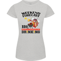 BBQ Weekend Forecast BBQing Alcohol Beer Womens Petite Cut T-Shirt Sports Grey