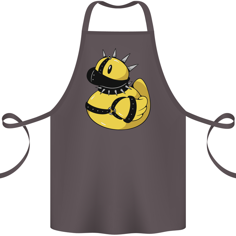 BDSM Rubber Duck Funny Bondage Cotton Apron 100% Organic Dark Grey