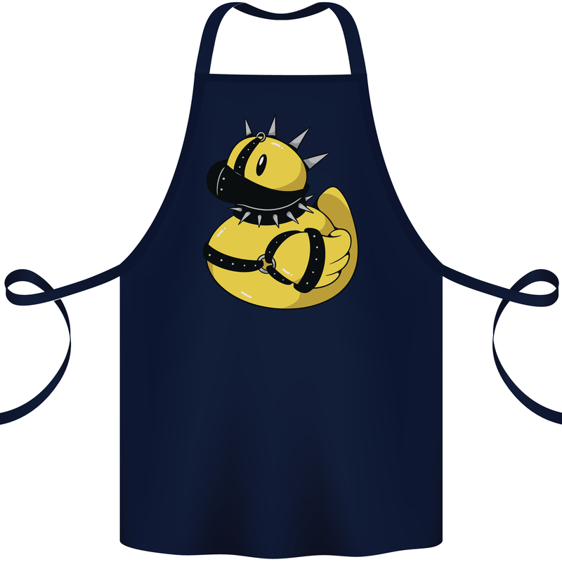 BDSM Rubber Duck Funny Bondage Cotton Apron 100% Organic Navy Blue
