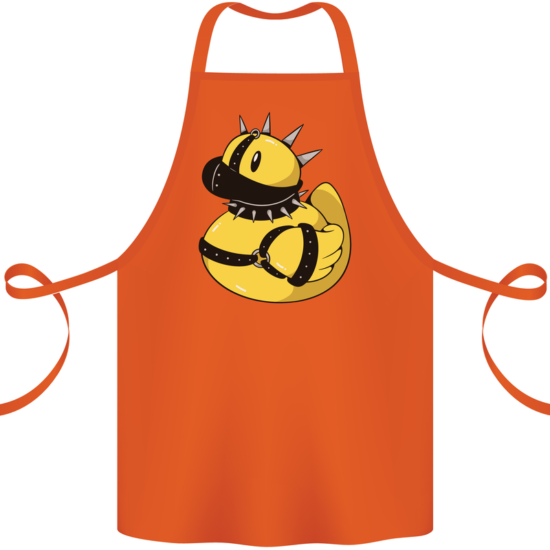 BDSM Rubber Duck Funny Bondage Cotton Apron 100% Organic Orange