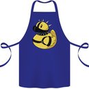 BDSM Rubber Duck Funny Bondage Cotton Apron 100% Organic Royal Blue