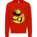 BDSM Rubber Duck Funny Bondage Kids Sweatshirt Jumper Bright Red