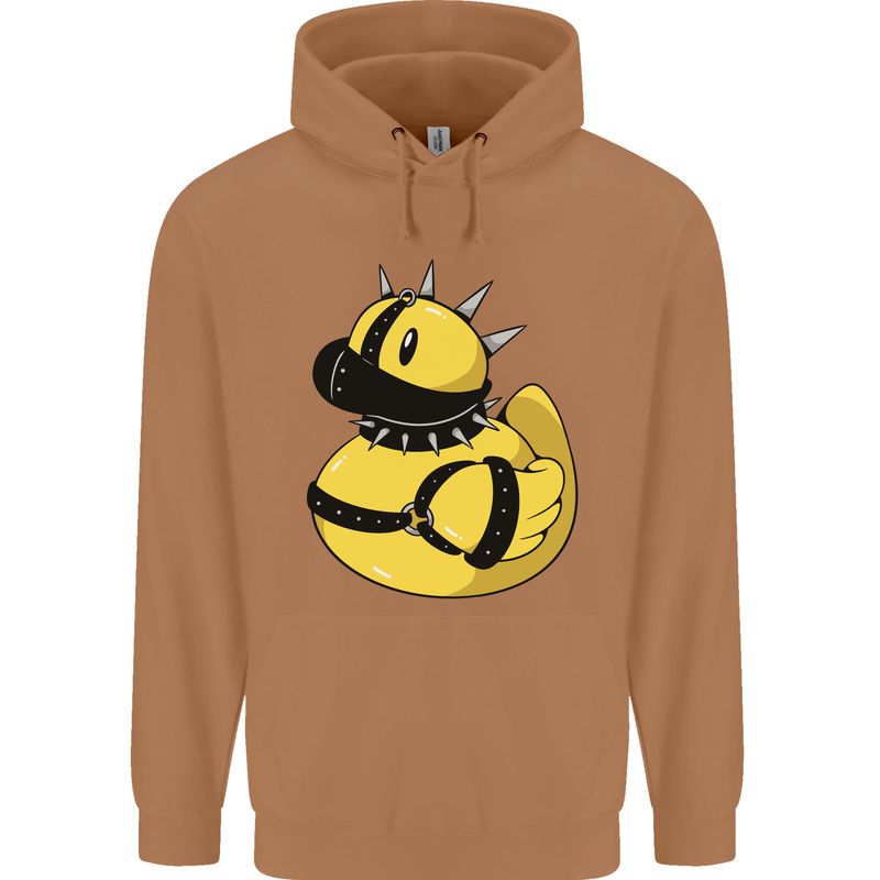 BDSM Rubber Duck Funny Bondage Mens 80% Cotton Hoodie Caramel Latte