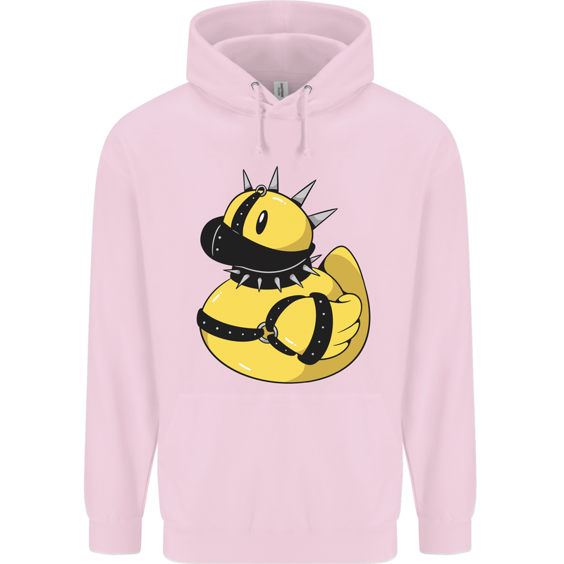 BDSM Rubber Duck Funny Bondage Mens 80% Cotton Hoodie Light Pink