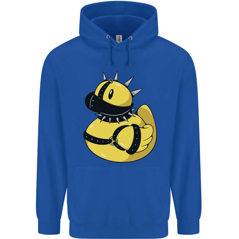 BDSM Rubber Duck Funny Bondage Mens 80% Cotton Hoodie Royal Blue