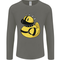 BDSM Rubber Duck Funny Bondage Mens Long Sleeve T-Shirt Charcoal