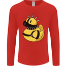 BDSM Rubber Duck Funny Bondage Mens Long Sleeve T-Shirt Red