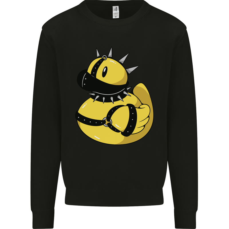 BDSM Rubber Duck Funny Bondage Mens Sweatshirt Jumper Black