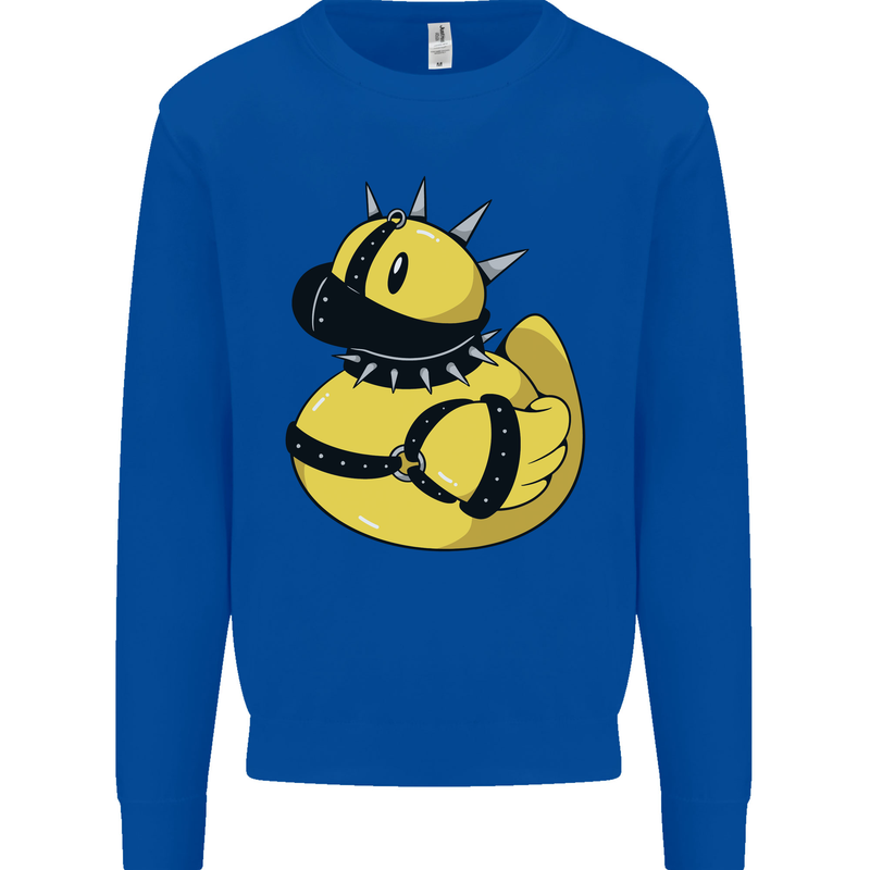 BDSM Rubber Duck Funny Bondage Mens Sweatshirt Jumper Royal Blue