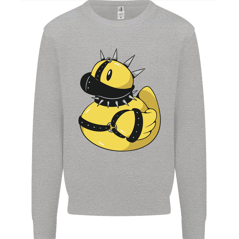 BDSM Rubber Duck Funny Bondage Mens Sweatshirt Jumper Sports Grey