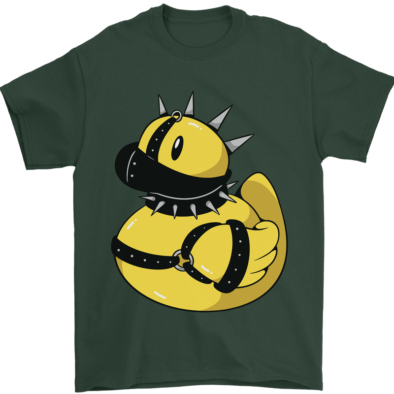 BDSM Rubber Duck Funny Bondage Mens T-Shirt 100% Cotton Forest Green