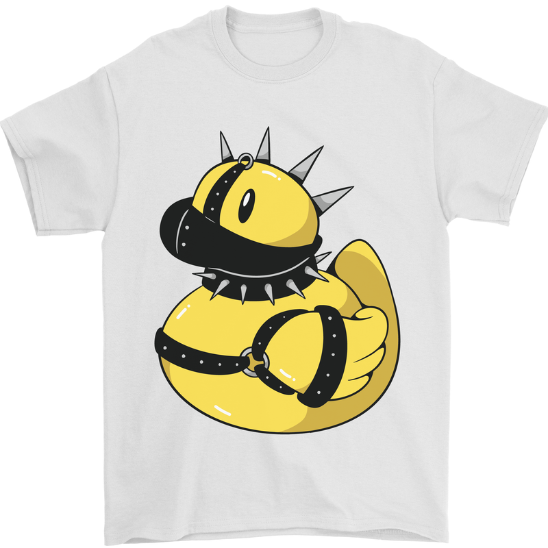 BDSM Rubber Duck Funny Bondage Mens T-Shirt 100% Cotton White