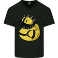 BDSM Rubber Duck Funny Bondage Mens V-Neck Cotton T-Shirt Black