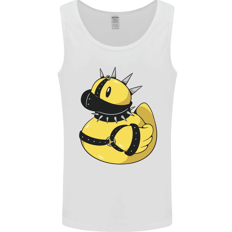 BDSM Rubber Duck Funny Bondage Mens Vest Tank Top White