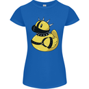 BDSM Rubber Duck Funny Bondage Womens Petite Cut T-Shirt Royal Blue