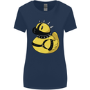 BDSM Rubber Duck Funny Bondage Womens Wider Cut T-Shirt Navy Blue