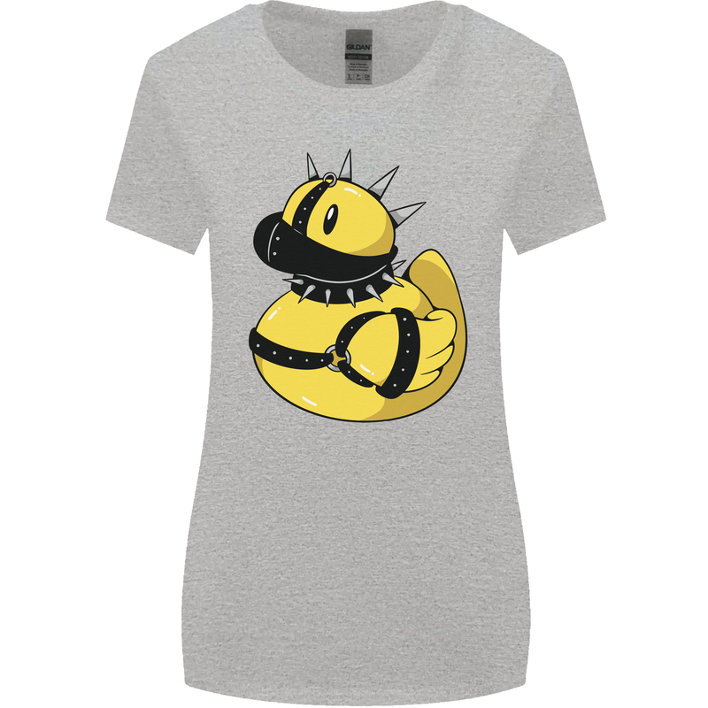 BDSM Rubber Duck Funny Bondage Womens Wider Cut T-Shirt Sports Grey