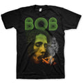 Bob marley smoking da erb mens black music t-shirt reggae rock icon tee